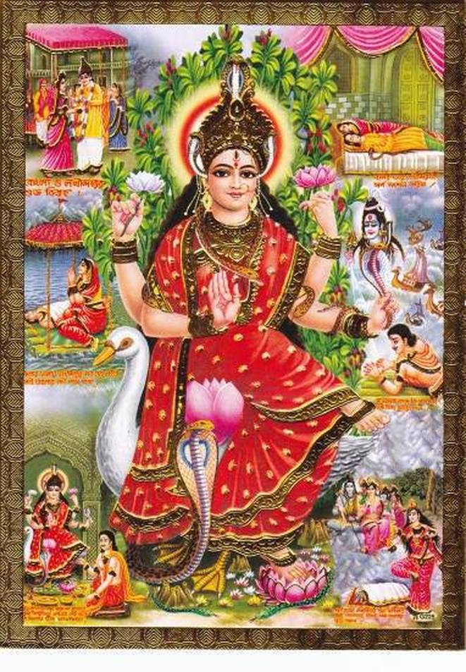Bengali Goddess Manasa Devi Maa - Goddess Vidya